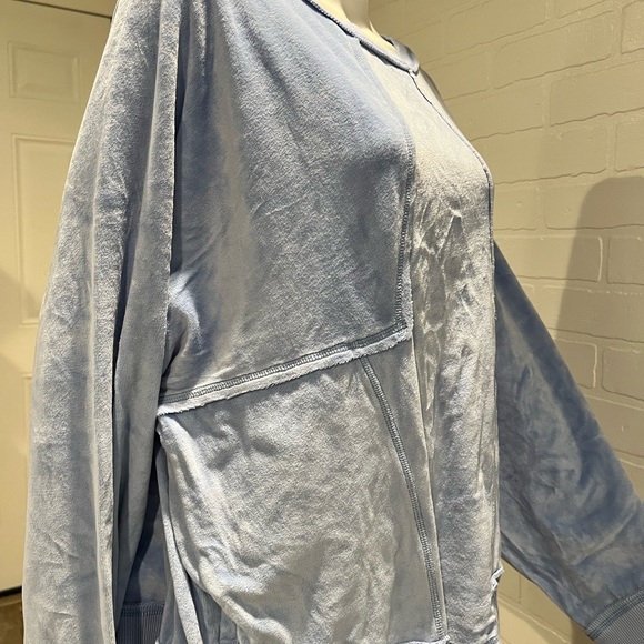 Free People “FP Movement” Strive On Solid Velour Sweatshirt Pullover - Picture 4 of 9